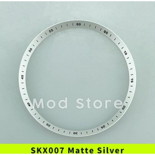 SKX007/SRPD Chapter Ring Matte Silver 60 minutes Index Copper Alloy