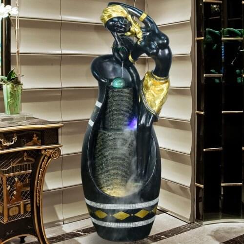 European Style Beauty Fountain Decoration Bonsai Floor Ornaments for Zhaocai Fengshui Wheel Office