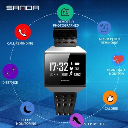 SANDA Smart Watch for IOS Android Men Fitness Tracker Health Bracelet Wristwatch Blood Pressure Heart Rate Monitor Sport Watches