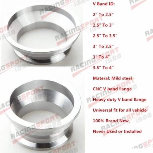 Universal 2" 2.5" 3" 3.5" ID To 2.5" 3" 3.5" 4" V-Band Flange Mild Steel Reducer