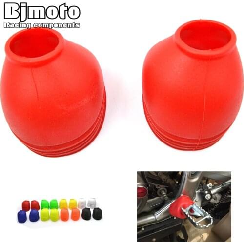 Universal PVC Motorcycle Foot Peg Cover motocross Footpeg Dust-proof Protector For Harley Yamaha Honda Off Road bike Dirt Bike