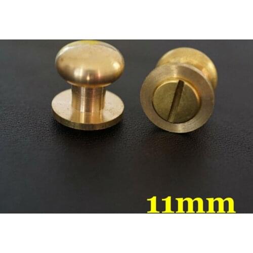 50pc Q6-11mm Solid Brass belt screw Chicago Screw Leathercraft