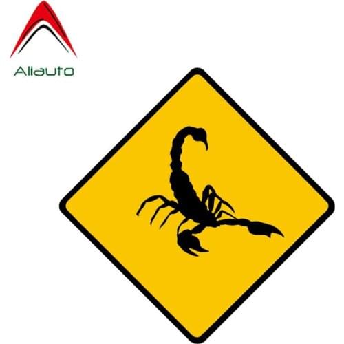 Aliauto Funny Car Sticker Scorpion Animal Warning Accessories PVC Decal for Mercedes Honda Toyota Volkswagen Renault,11cm*11cm