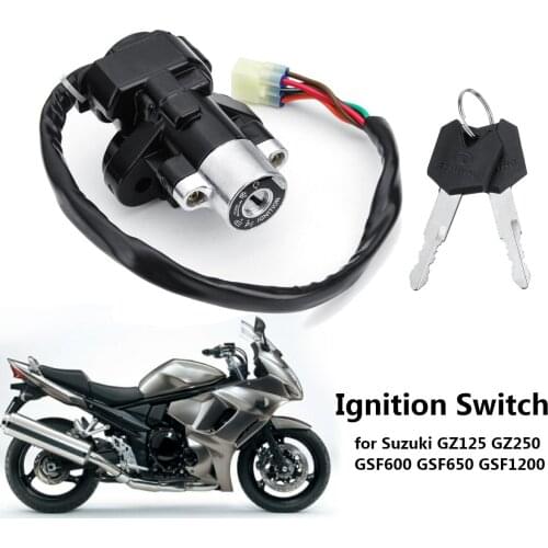 Ignition Starter Switch Lock w/2 Keys for Suzuki GZ125 1998-2003/ GZ250 1999-2011/ GSF600 GSF650 GSF1200