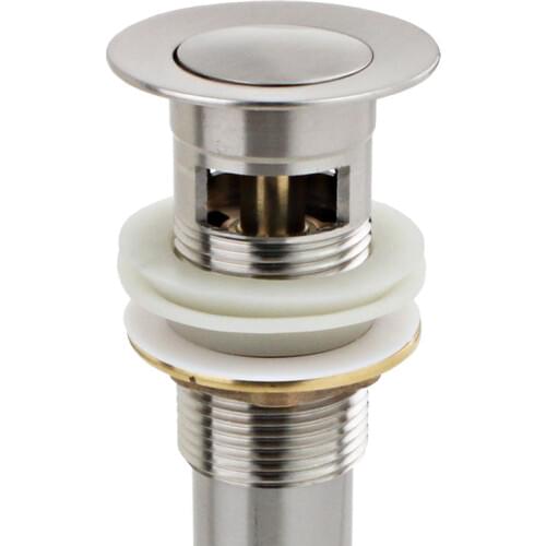 1 1/2" Brushed Nickel Pop-Up Drain with Overflow