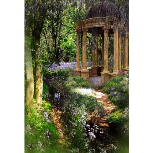 VinylBDS Photography Backdrops Pavilion Paths Grass Bhotography Background Photographic Studio