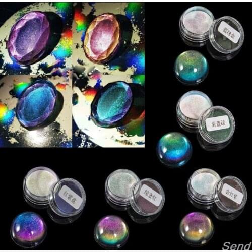 5 Color Magic Resin Chameleons Pigment Mirror Rainbow Pearl Powder Colorant Epoxy Resin Glitter Resin Jewelry Making Kit