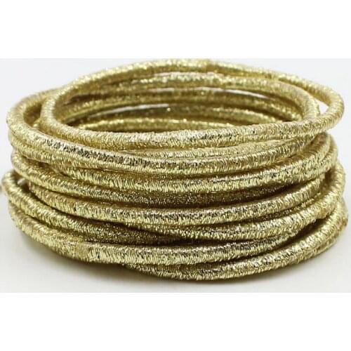 50 PCS New Big Gold Silver Ponytail Holders Rubber Band Tie Gum Elastic Hair Band Hair Accessories For Women Girl