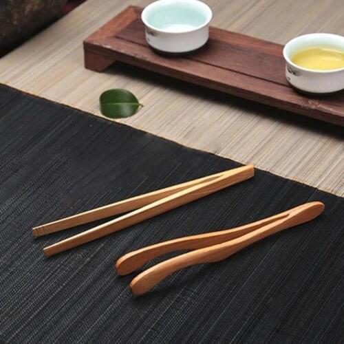 Bamboo Tea Clips Tea Kitchen Food Toast Bacon Clip Sugar Eco-Friendly Bend Straight Tweezers Tea Tongs Tableware Accessories