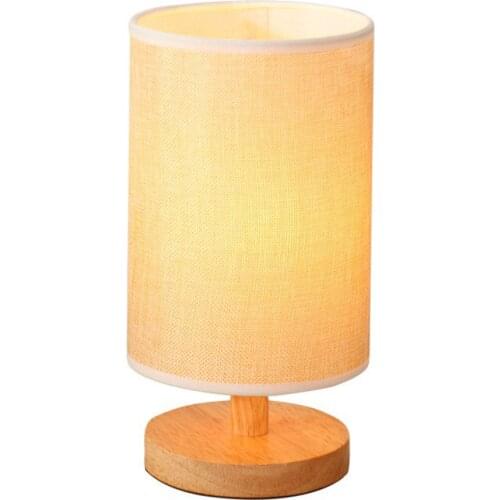 BDBQBL Originality Simple Modern Desk Lamps Fabric Art Cylindrical Table Lamp AC 110v-240 Bedroom Living Room Led Lighting Lamp
