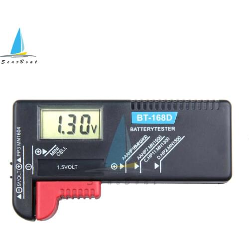 BT168D Digital Battery Capacity Tester LCD BT-168D Checker for 9V 1.5V AA AAA Cell C D Batteries