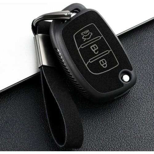 Leather TPU 3 Buttons Flip Key Cover Remote Case Shell For Hyundai Sonata Tucson Elantra Auto Accessories