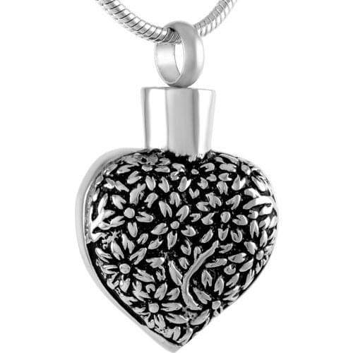 CMJ9300 10pcs/lot Factory Price Flower Keepsake Cremation Urn Pendant memorial Ashes Necklace Cremation Jewelry