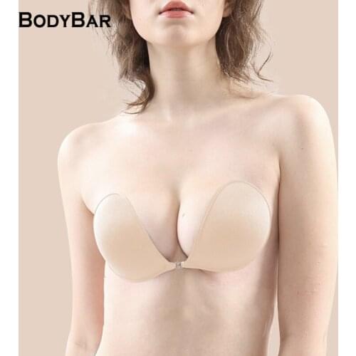 Ladies Gathering Bra Invisible Round Cup Silicone Nipple Patch Sexy Self-adhesive Breast Sticker Patch Ladies Underwears 1 Pair