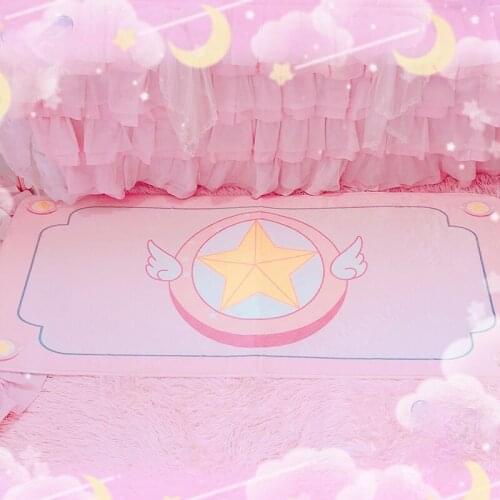 120x45cm Cute Sailor Moon Card Captor Sakura Anime Action Figure Plush Floor Carpet Non Slip Door Mats Kids Play Mat Room Decor
