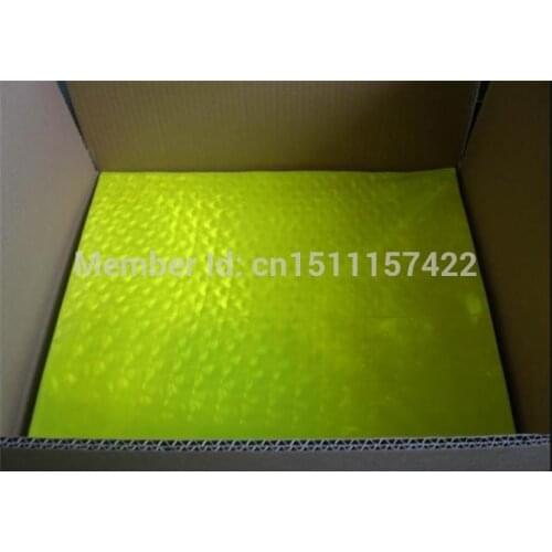 Fluorescent yellow no patten Reflective Warning PVC material reflective prismatic slice reflective PVC slice 46cm*48cm*20C