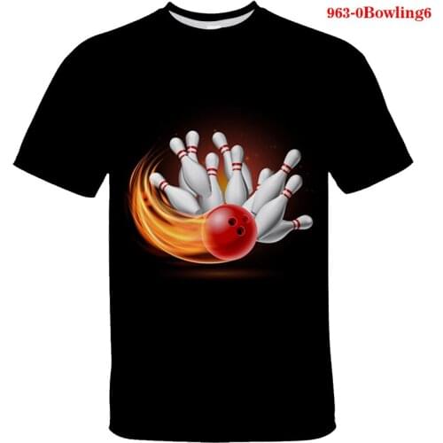 Bowling ball print Fashion 3D Printed T Shirt Summer Style fashion tshirtd Children Short Sleeve Boy girl Kids Casual Top Tees