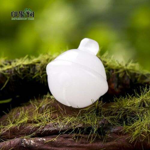 Smooth Jades Bell Shape Charms 15x14mm Soundless Bell Shape Pendant Loose Beads FIT Necklace Bracelet DIY Jewelry Making 18029