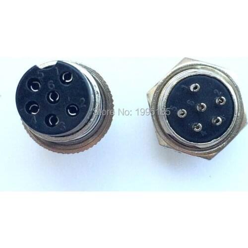 1set GX16 6 Pin Male & Female Diameter 16mm Wire Panel Connector GX16 Circular Connector Aviation Socket Plug