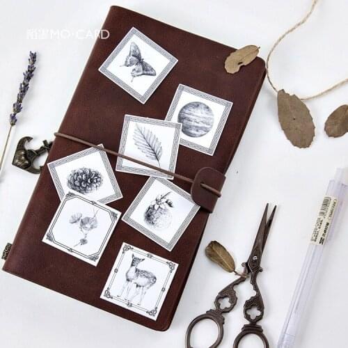 45 pcs/lot Black white world mini paper sticker decoration DIY album diary planner scrapbooking label sticker kawaii stationery