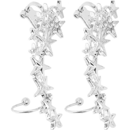 Fashion 1 Pair Fashion Star Ear Bone Clip On Ear Cuff Earrings No Pierce Pierce Promotion Wedding Accessories