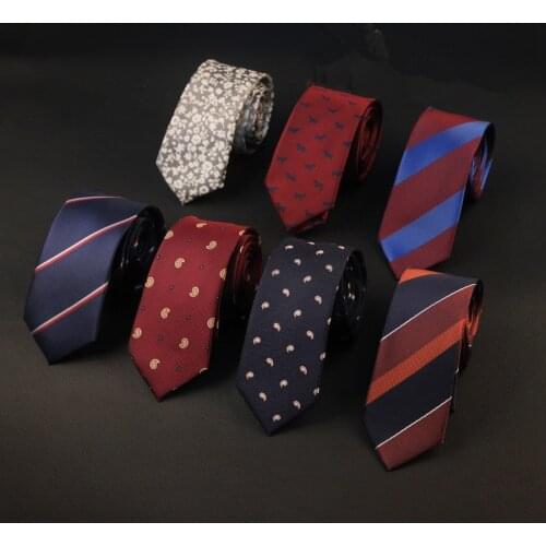 6cm Mens Ties Fashion Man Neckties Corbatas England Stripes Slim Business Striped JACQUARD WOVEN Male Dress Legame Gift Tie