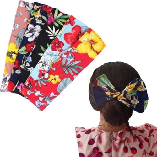 Korean style new fashion ball head revolving headband, ladies printing wire twist clip, lazy bow tie hairpin hair accessories