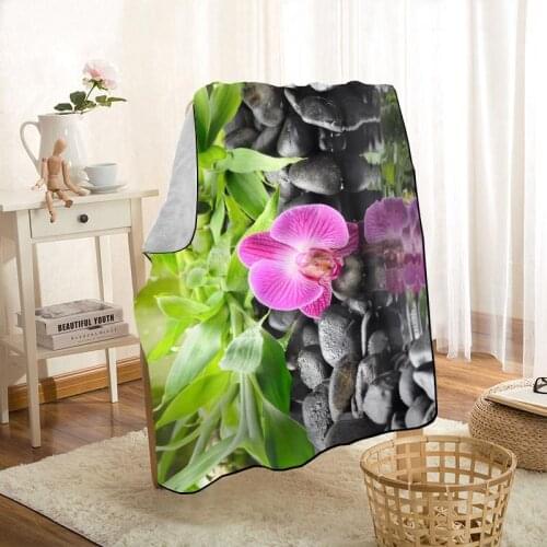 New Arrival Flower And Stone Blankets Printing Soft Blanket Throw On Home/Sofa/Bedding Portable Adult Travel Cover Blanket