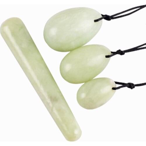 New Arrival Set of 3 Jade Eggs Yoni Egg Set Women Kegel Exerciser Natural Xiuyan Jade Massager Vaginal Muscles Tightening Ball