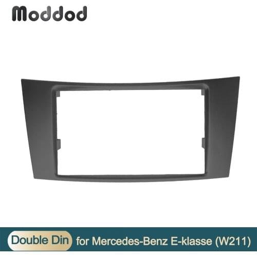 Stereo Panel For Benz E CLASS W211 Radio DVD Dash Mounting Double Din fascia Installation Trim Kit Face Frame