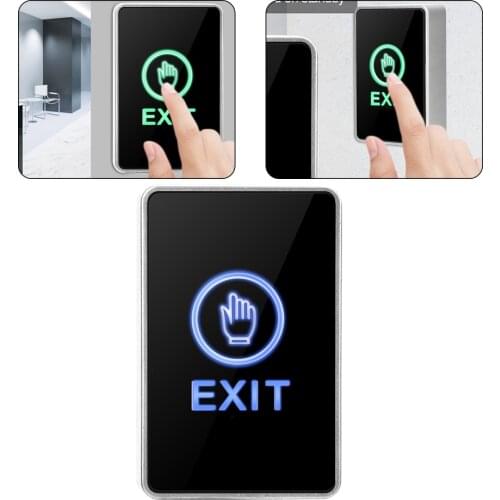 Pannel NO NC COM Exit LED Light Access Control Switch Button Touch Sensor Access Control Switches With Screws For Home Security