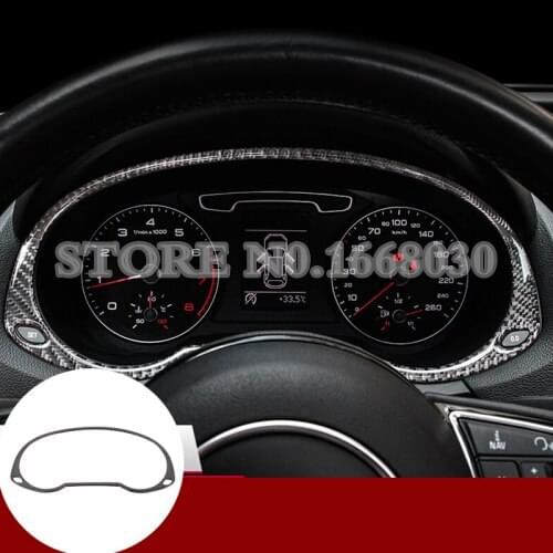 CCarbon Fiber Front Dashboard Edge Moulding Trim Cover For Audi Q3 8U 2012-2017 1pcs Car accesories interior Car decoration