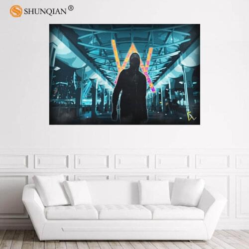 Nice Alan Walker Poster Custom Satin Poster Print Cloth Fabric Wall Poster Print Silk Fabric Print Poster 18-1-30