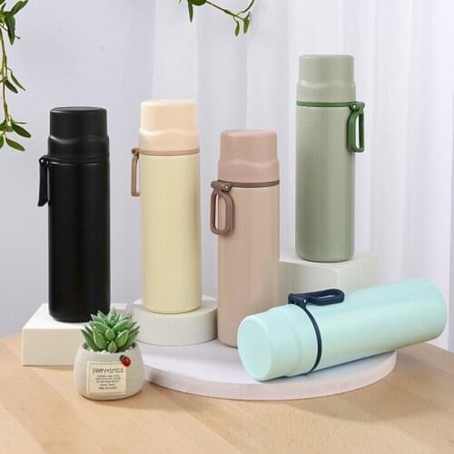 Outdoor sports large capacity simple creative portable portable personality style stainless steel vacuum flask