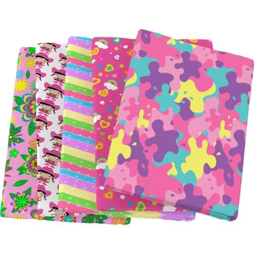 Rainbow Girl Moon Polyester Cotton Fabric Sewing Quilting Fabrics Needlework Material DIY Cloth,1Yc14060