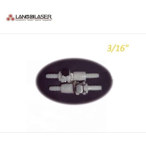 Size : 3/16 inch , plastic quick plug coupling , water connector for IPL laser system , IPL handpiece connector