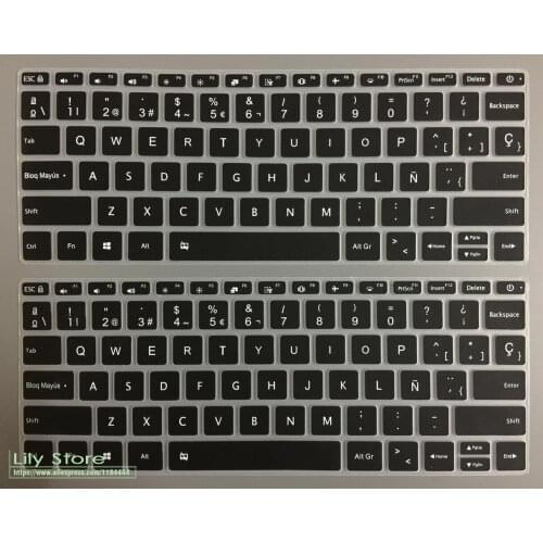 For Xiaomi Mi Notebook Air 12.5'' Silicone Keyboard Protector Skin 2 Pieces Spanish Keyboard Cover For Xiaomi Air 12 Laptop