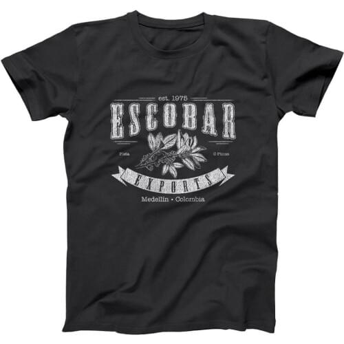 Escobar Exports Pablo Funny Humor Plata O Plomo Narcos Medellin MenS T-Shirt 2019 New Arrival Casual Men Clothing Nerd T Shirts