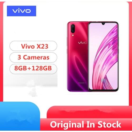 Original VIVO X23 Mobile Phone 6.41" 6G RAM 128G ROM 24.8MP Camera Snapdragon 660 Octa core 3500mAh Dual Rear 12+13MP Cell phone