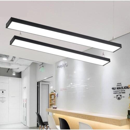 Led office Pendant Light modern strip light rectangular balcony aisle Hanglamp corridor modeling lamps fishing line lights