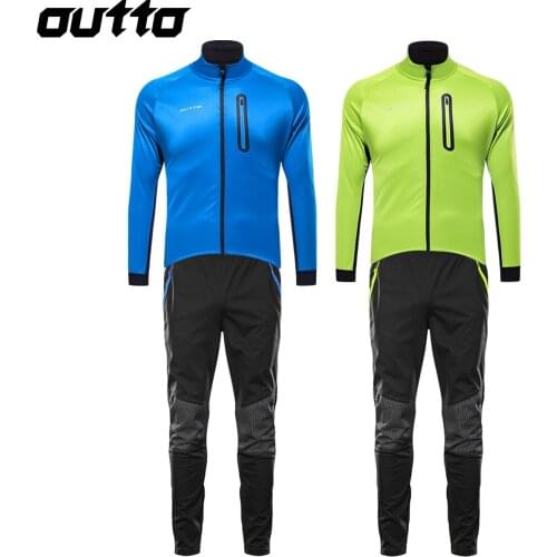 Warm Winter Thermal Fleece Cycling Clothes Outdoor Sport Riding Bike Clothing Waterproof Windproof Mens Cycling Suit