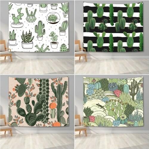 Tropical Plant Cactus Tapestry Wall Hanging Tapestry Blanket Bedroom Background Cloth Wall Tapestry For Home Dorm Wall Decor
