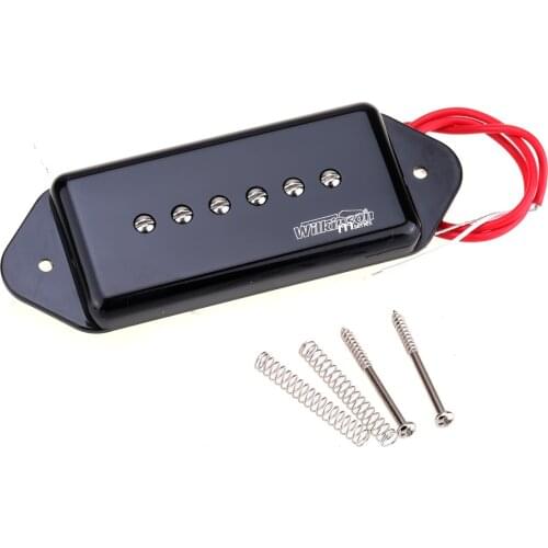 Wilkinson Low Gauss Iconic Sound Ceramic P90 Dogear Style Single Coil Neck Pickup for SG/LP Electric Guitar, Black