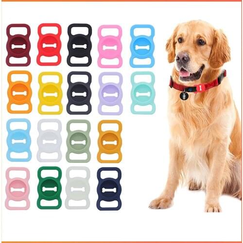 Protective Case for Apple Airtag, Silicone Locator for Dog Cat Pet Collar Protector Tracker Cover AirTag Case