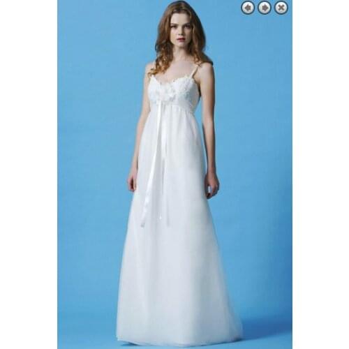 Free shipping new Fashion 2016 maxi dress lace sexy princess bridal vestidos formales white long organza Bridesmaid Dresses