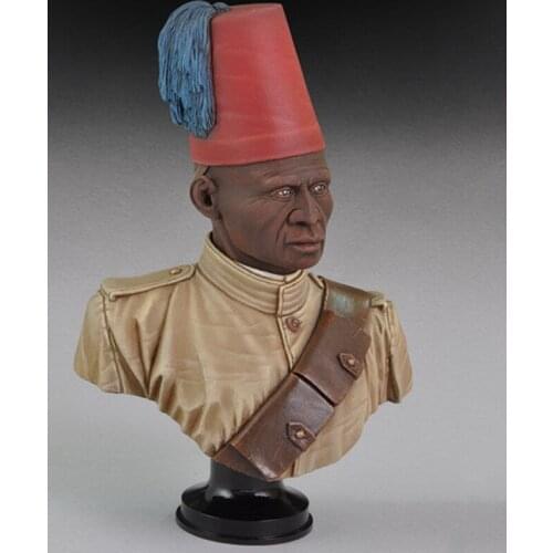 1/10 ancient officer man with hat bust Resin figure Model kits Miniature gk Unassembly Unpainted