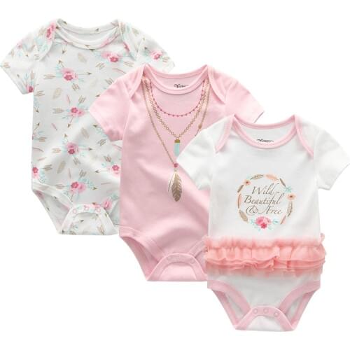 2020 Cartoon Baby bodysuits cotton baby boy girls clothing baby summer clothes Roupas de bebe Costumes