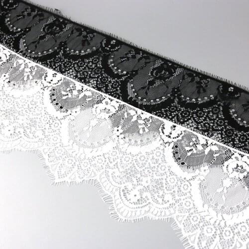 3 meters/roll) 160mm Floral Embroidered Eyelash Ribbon Clothing Accessories Lace Material Handmade Wedding Party Dress Lace