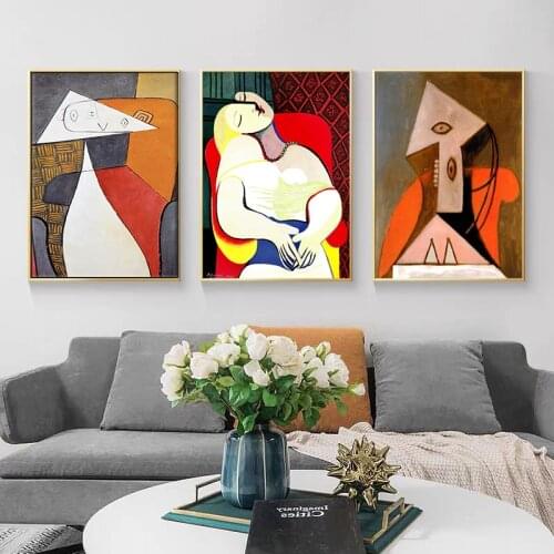Picasso Abstract Famous Painting Art Posters and Prints Canvas Paintings Wall Art Pictures for Living Room Decor No Frame