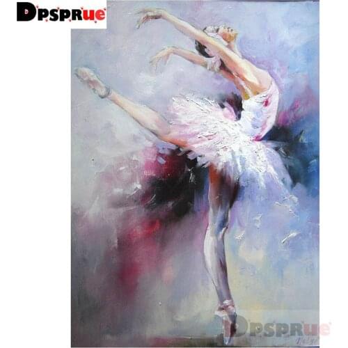 Dpsprue Diy 5d diamond painting Cross stitch Dance Diamond mosaic home decoration embroidery pattern handmade Friend gift DK07